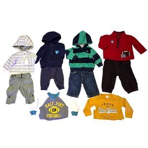 Lot of 10pcs Baby Boy 0-6 Month Fall / Winter Clothes Carter's Gap and More K01